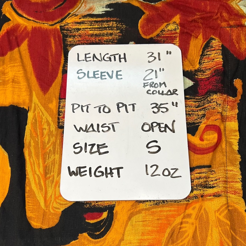 NWT Southwest Indian Foundation Kimono Cover Up Black Orange‎ Red Abstract - Picture 11 of 11